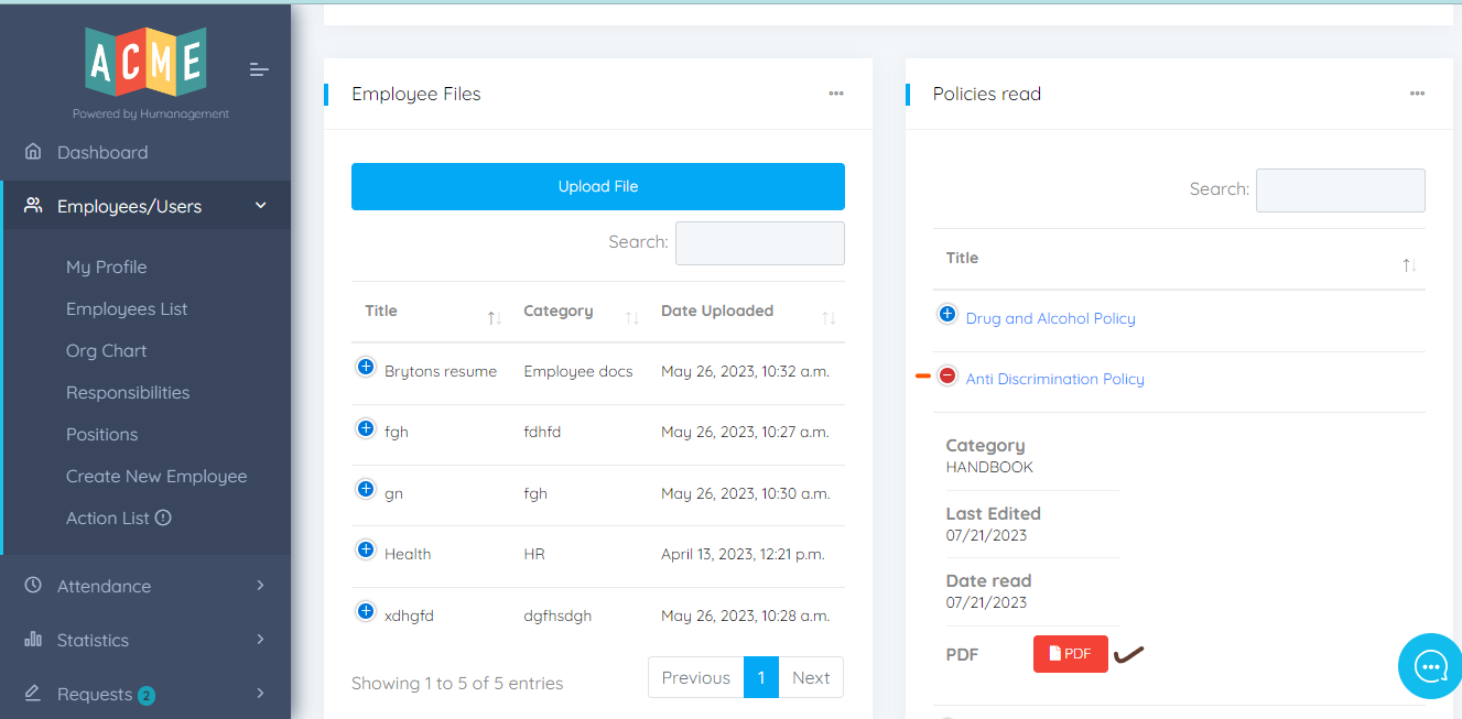 How To View Challenge Acknowledgment | Humanagement Knowledge Base